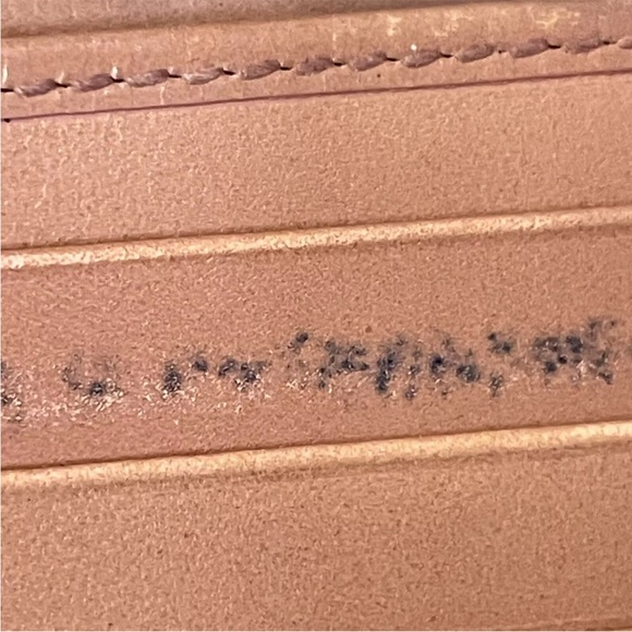 Unique GUCCI GG Bi-Fold Wallet Pink Leather & Tan Canvas w/Box GLOBE ZIPPER PULL - Picture 16 of 16